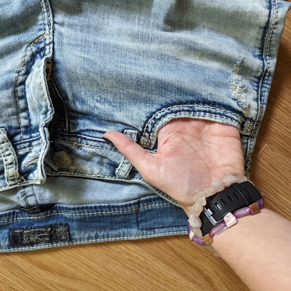 Super Stretch Silver Blue Jeans W28/L26 - Picture 8 of 8